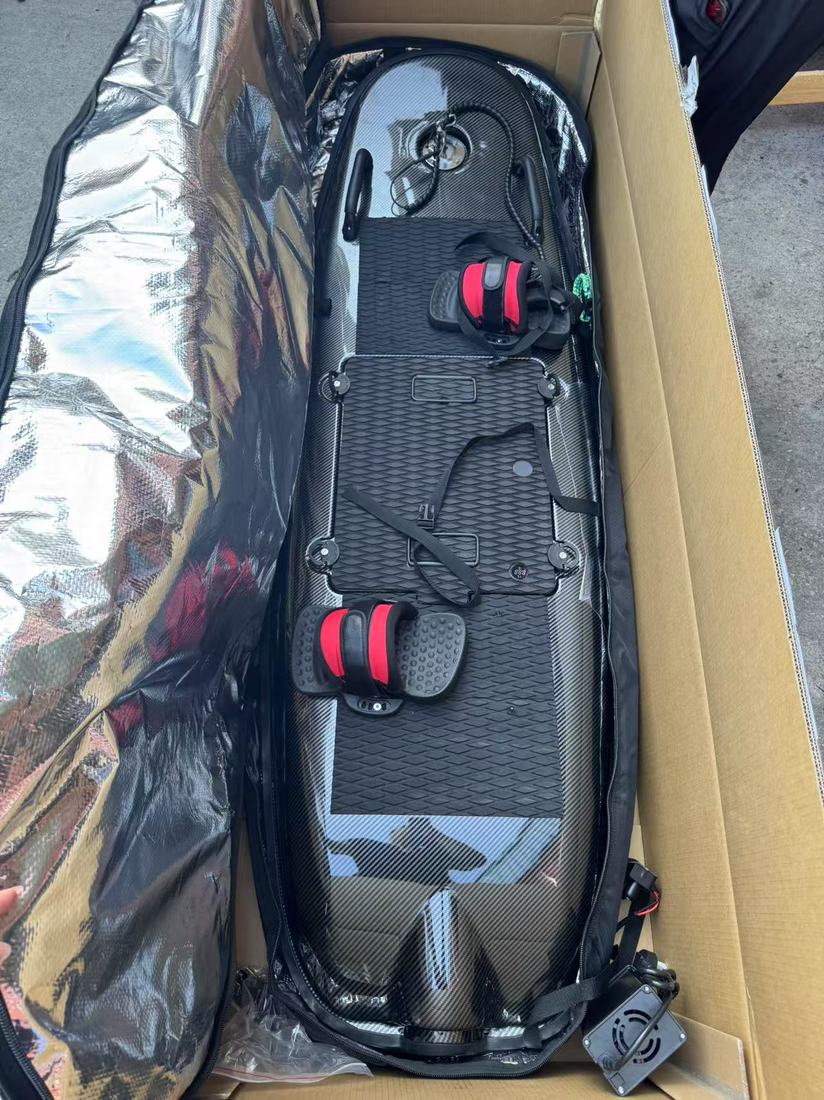 AquaVolt board wrapped and boxed for shipping